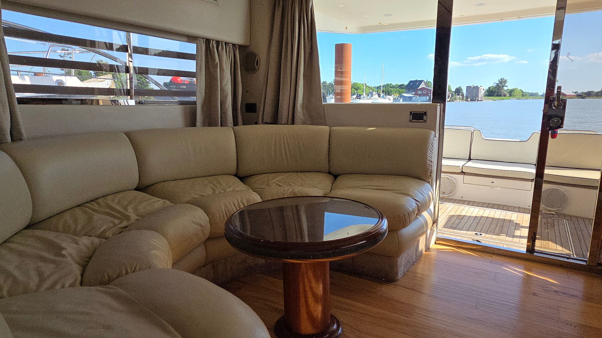 Summer Palace interior lounge with marina view